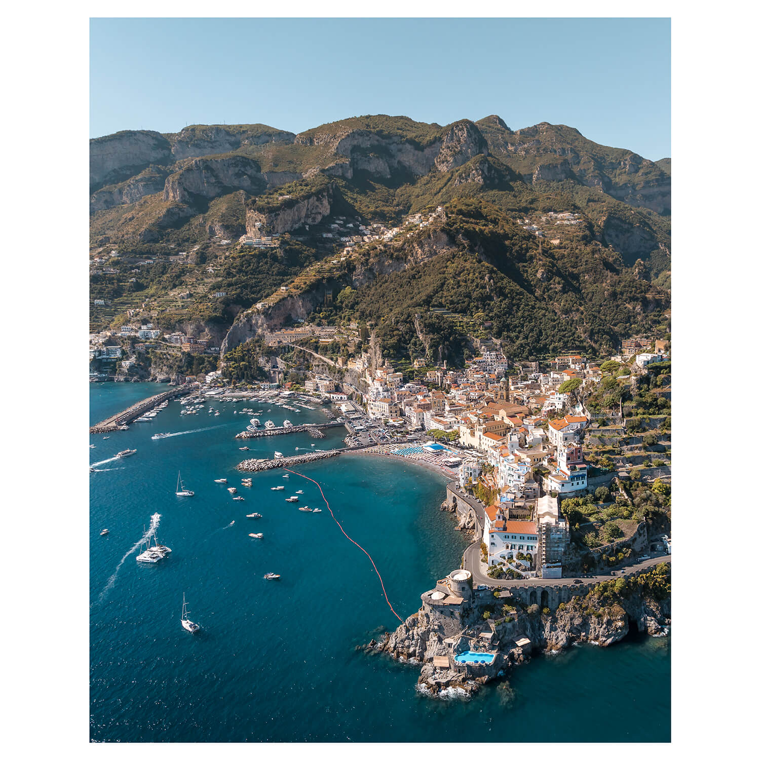 Overlooking Amalfi Art Print