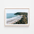 Pearl Beach coastal landscape in oak frame - aerial seascape photography wall art