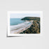 Pearl Beach coastal overlook in white frame - Australian seascape photography wall art