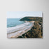 Pearl Beach coastal landscape in white frame - scenic Australian beach wall art