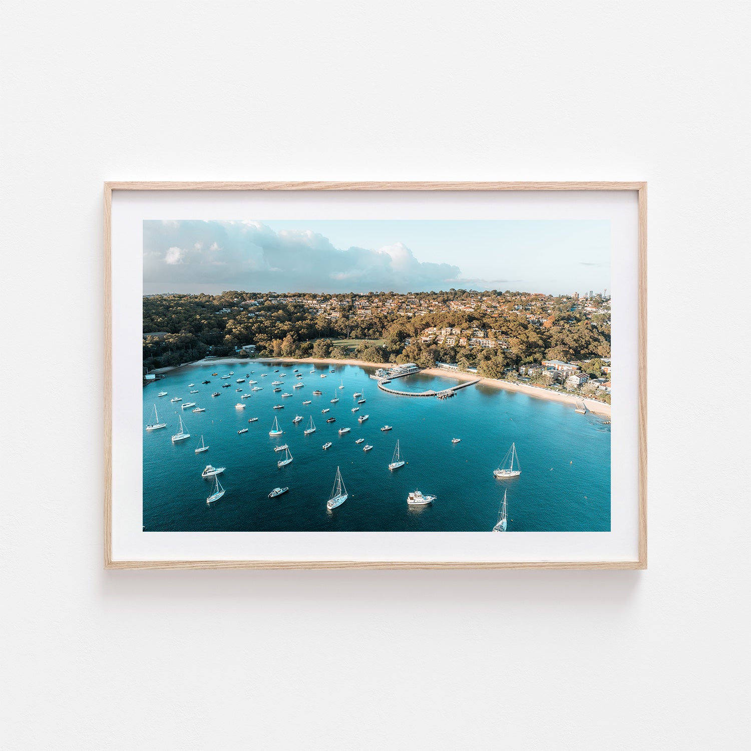 Byron Bay leopard print in black frame - coastal animal wall art for modern beach homes