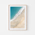 Summer Layers coastal landscape in white frame - abstract seascape wall art for modern