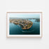 Balmain East coastal view in white frame - Sydney Harbour landscape photography wall art