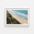 Pearl Beach coastal landscape in oak frame - serene seascape wall art for modern homes
