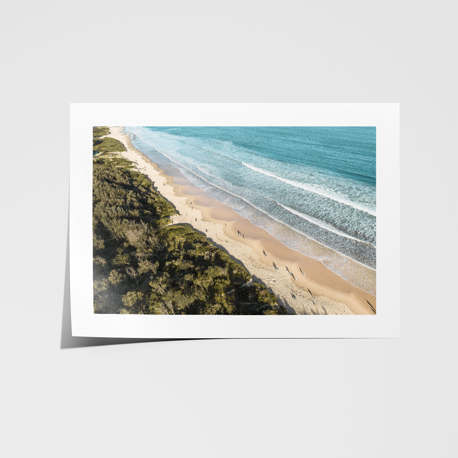 Pearl Beach coastal seascape in white frame - serene beach photography wall art