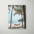 Place To Be" coastal seascape in black frame - minimalist beach wall art for coastal homes