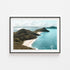 Port Stephens coastal landscape in black frame - seascape photography wall art