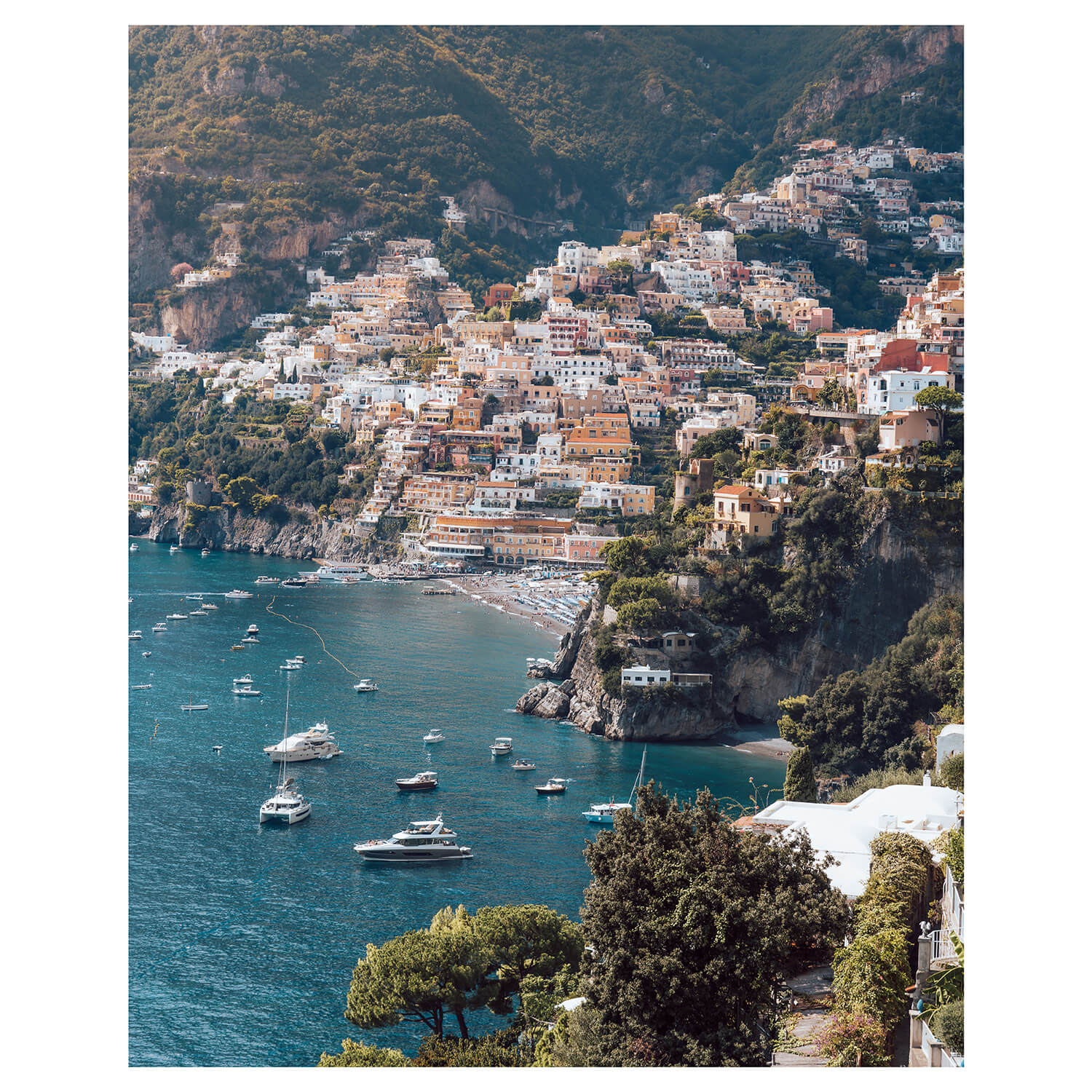 Positano in Bloom Art Print