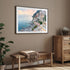 Positano coastal village sunset in black frame - Mediterranean landscape wall art