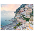 Positano coastal village sunset landscape - Italian Amalfi Coast art print for modern