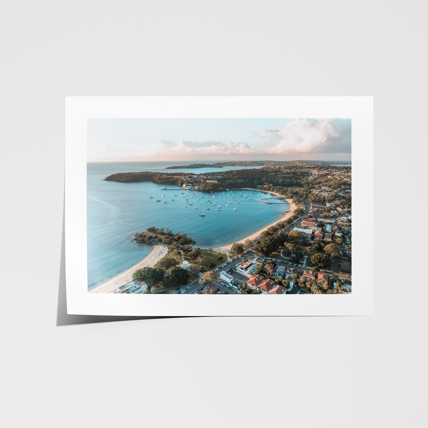 Seacliff sailing boats on coastal waters - nautical seascape art print for coastal homes