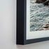 Coastal scene in black timber frame - A4 size landscape photography for modern homes