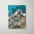 Maroubra rocky coastline in white frame - coastal landscape wall art for modern homes