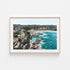 Bronte coastal seascape in oak frame - Saturday Sun wall art for modern beach homes