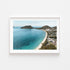 Shoal Bay coastal landscape in white frame - Port Stephens beach wall art