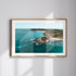 Sugarloaf Bay coastal seascape in oak frame - landscape photography wall art