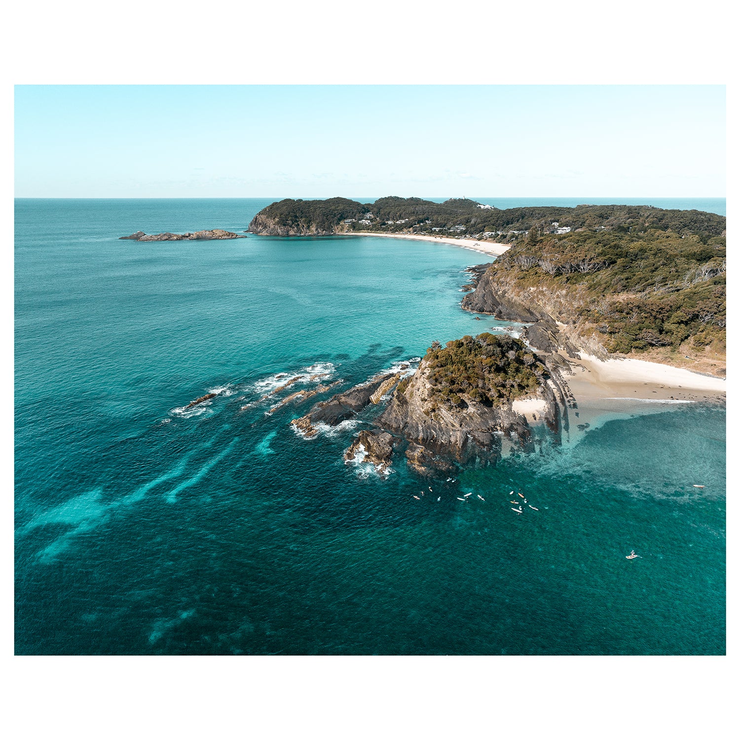 Sugarloaf Bay aerial coastal landscape - unframed seascape photography wall art