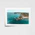Sugarloaf Bay coastal landscape in white frame - Sydney harbour wall art for coastal homes