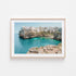 Summer in Puglia coastal landscape in oak frame - Mediterranean beach wall art