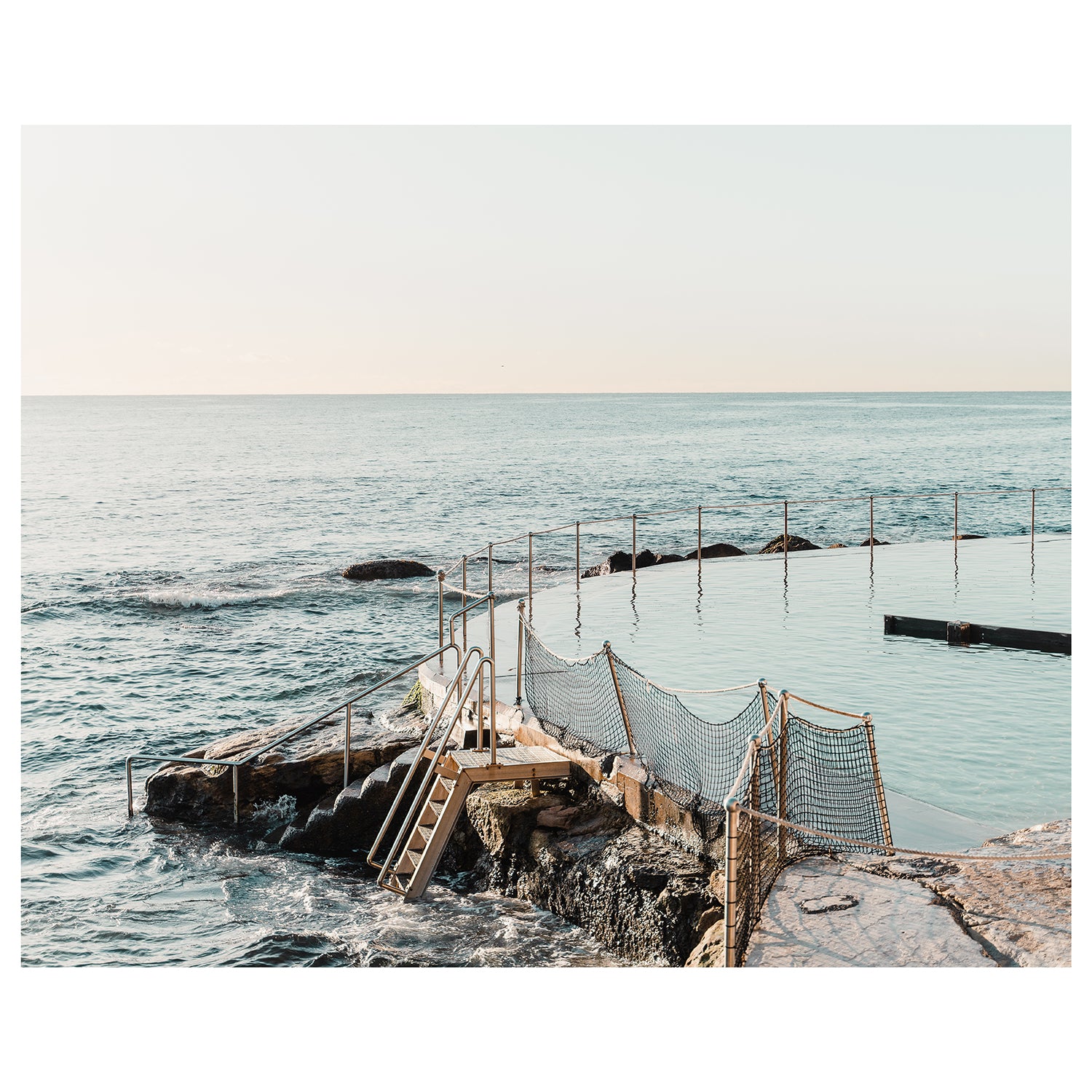 Bronte coastal sunrise unframed print - sun kissed seascape wall art for beach homes