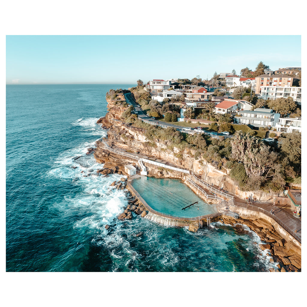 Bronte Beach Rock Pool Poster Print and Framed Wall Art– Through Our Lens
