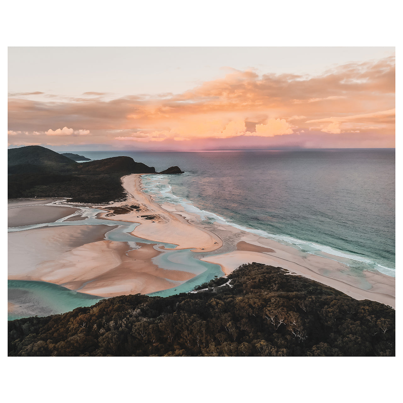 Sunset over Cellito Beach | Seal Rocks | Art Print – Through Our Lens