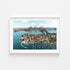 Sydney coastal views in white frame - landscape photography wall art for modern homes