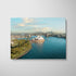 Sydney harbour at first light in black frame - coastal sunrise photography wall art