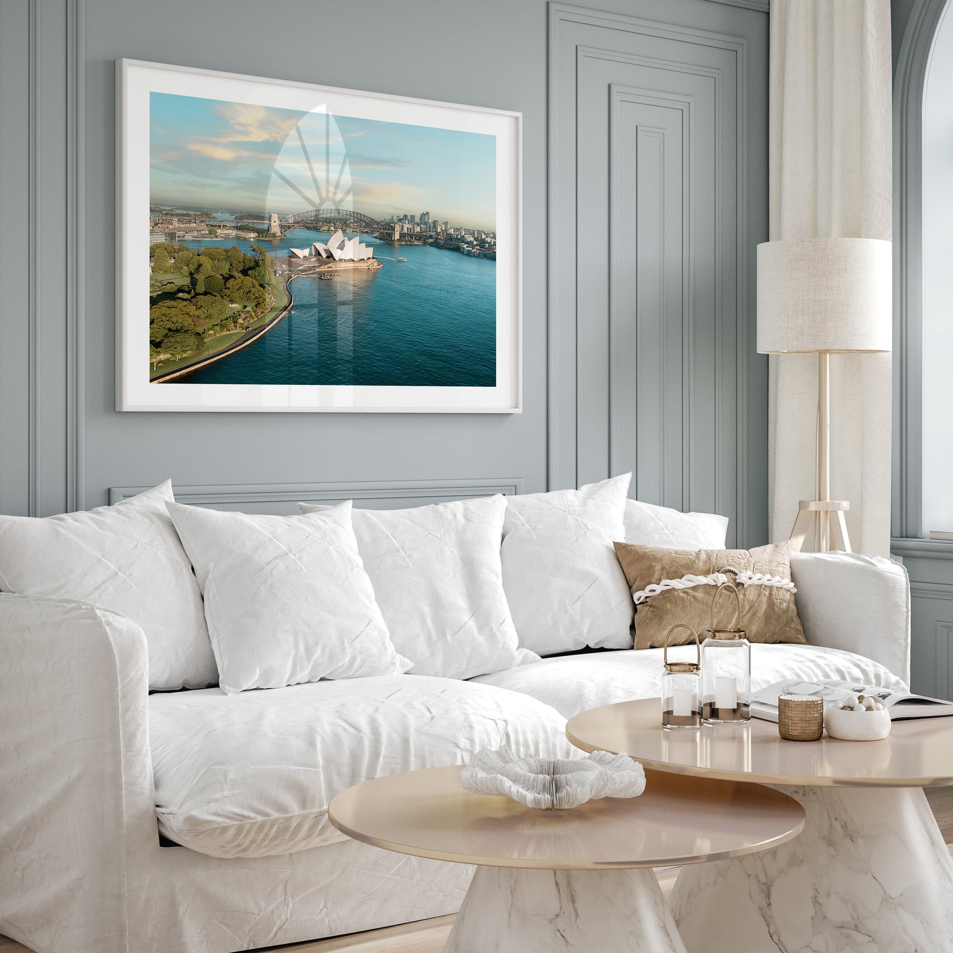 Sydney harbour sunrise coastal landscape - unframed photography wall art for modern homes