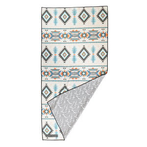 Tribal Tides coastal pattern in black frame - beach inspired wall art for modern homes