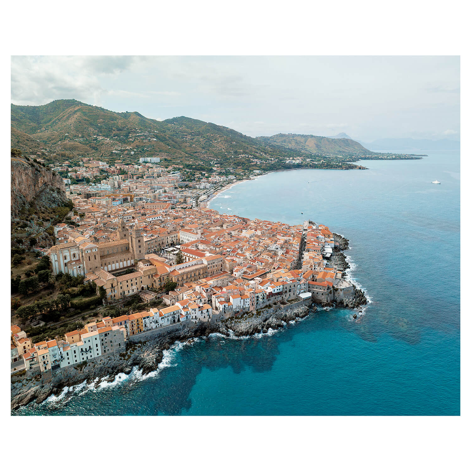 Seaside Village Art Print