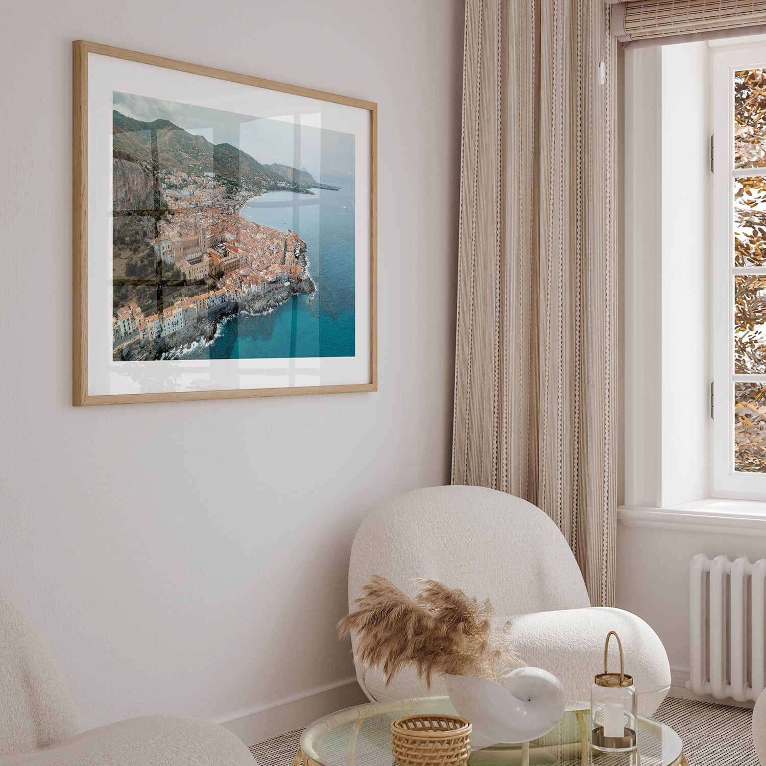 Seaside Village Art Print