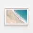 Summer coastal layers in oak frame - abstract seascape wall art for coastal homes