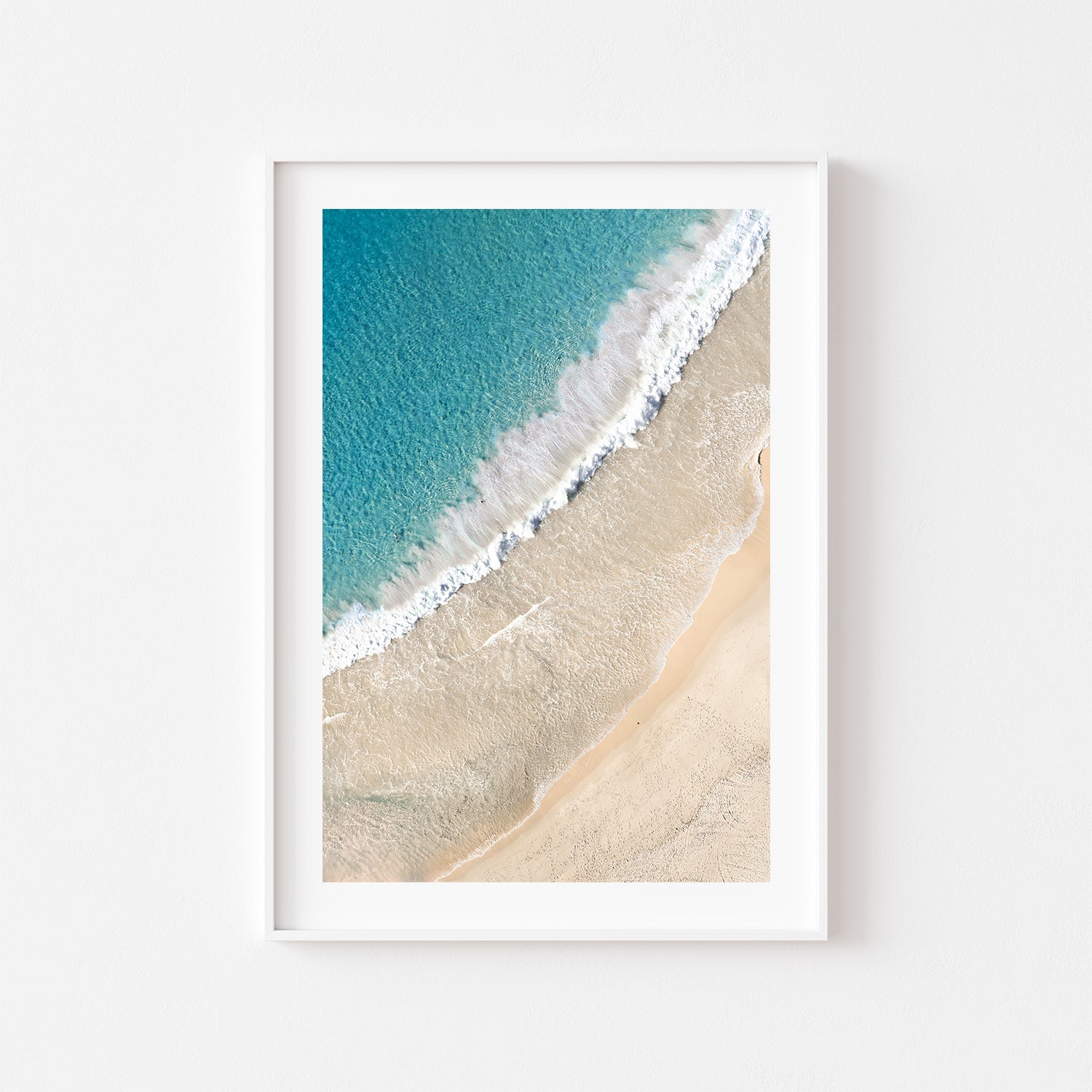 Summer coastal layers seascape in abstract style - unframed contemporary beach wall art