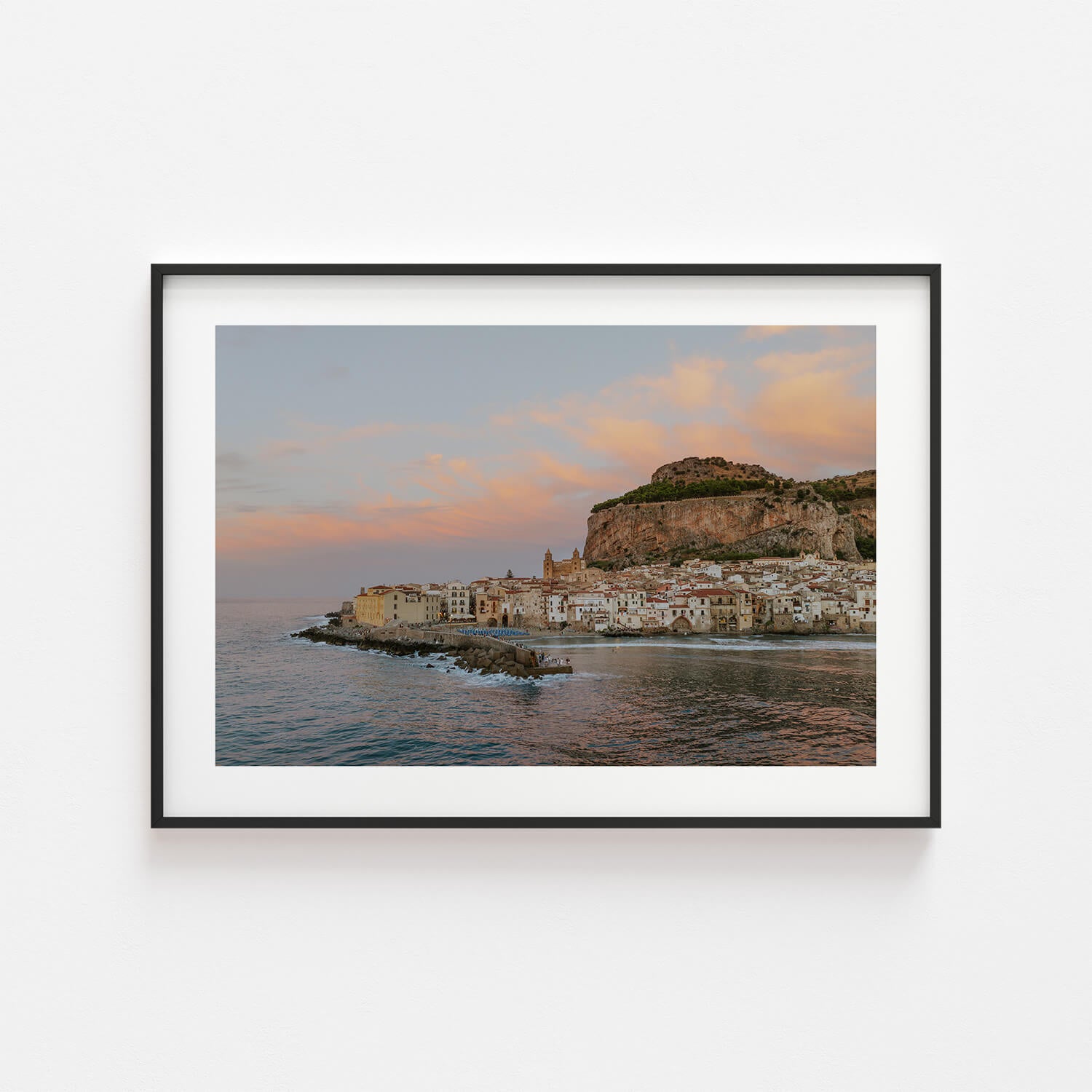 Sunset in Cefalu Art Print