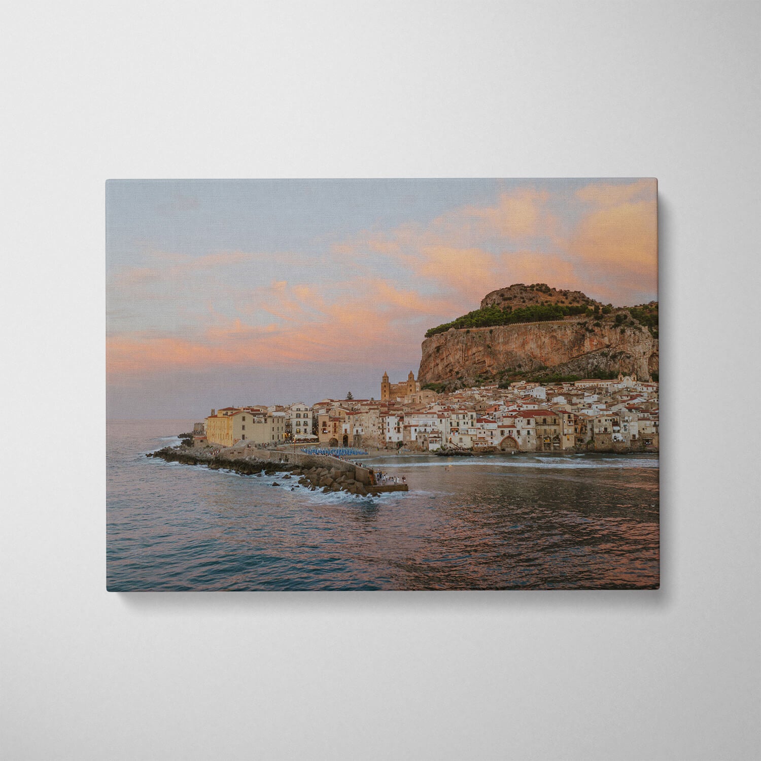 Sunset in Cefalu Art Print
