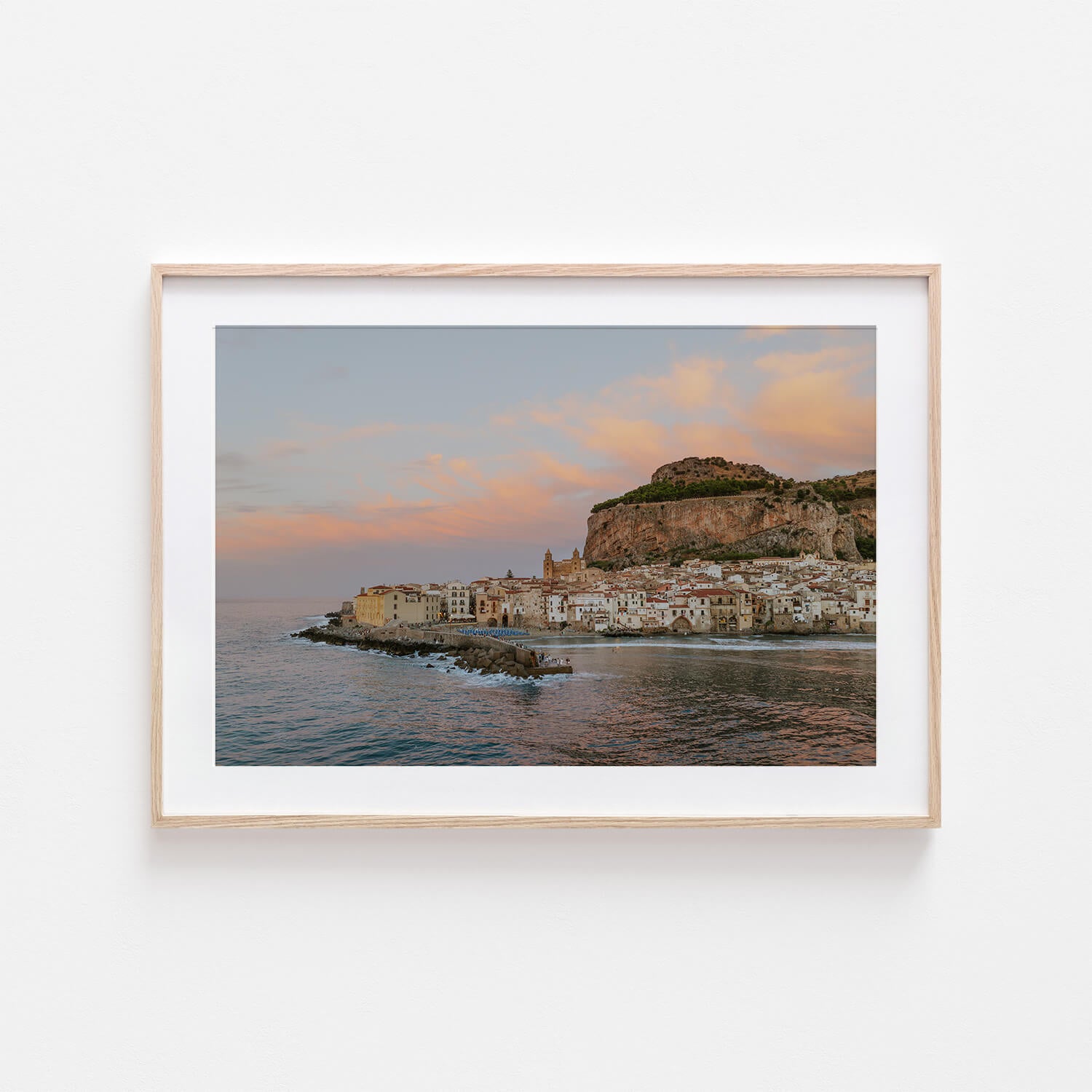 Sunset in Cefalu Art Print