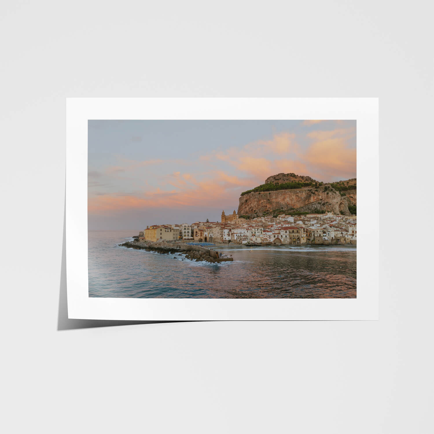 Sunset in Cefalu Art Print