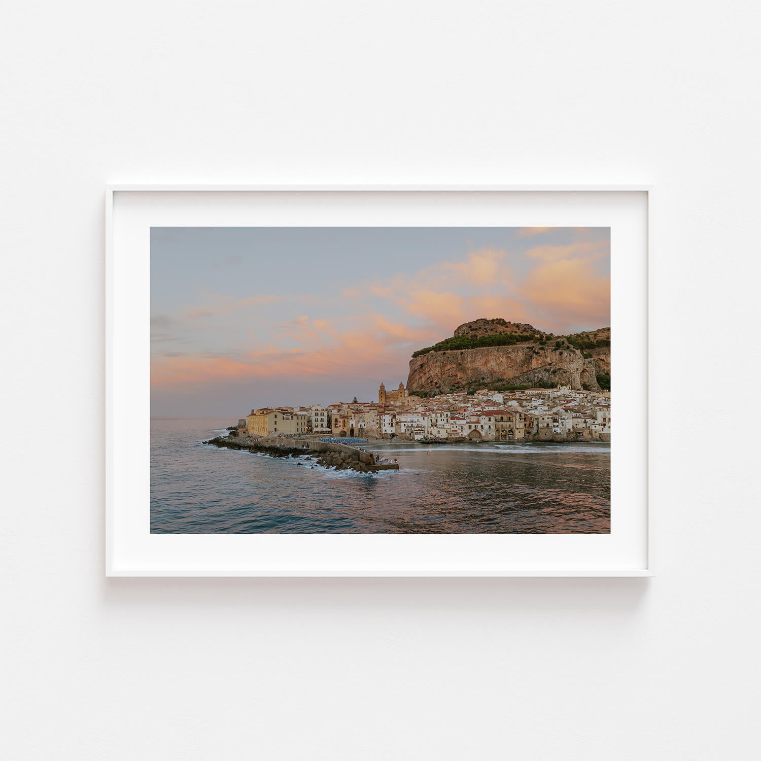 Sunset in Cefalu Art Print