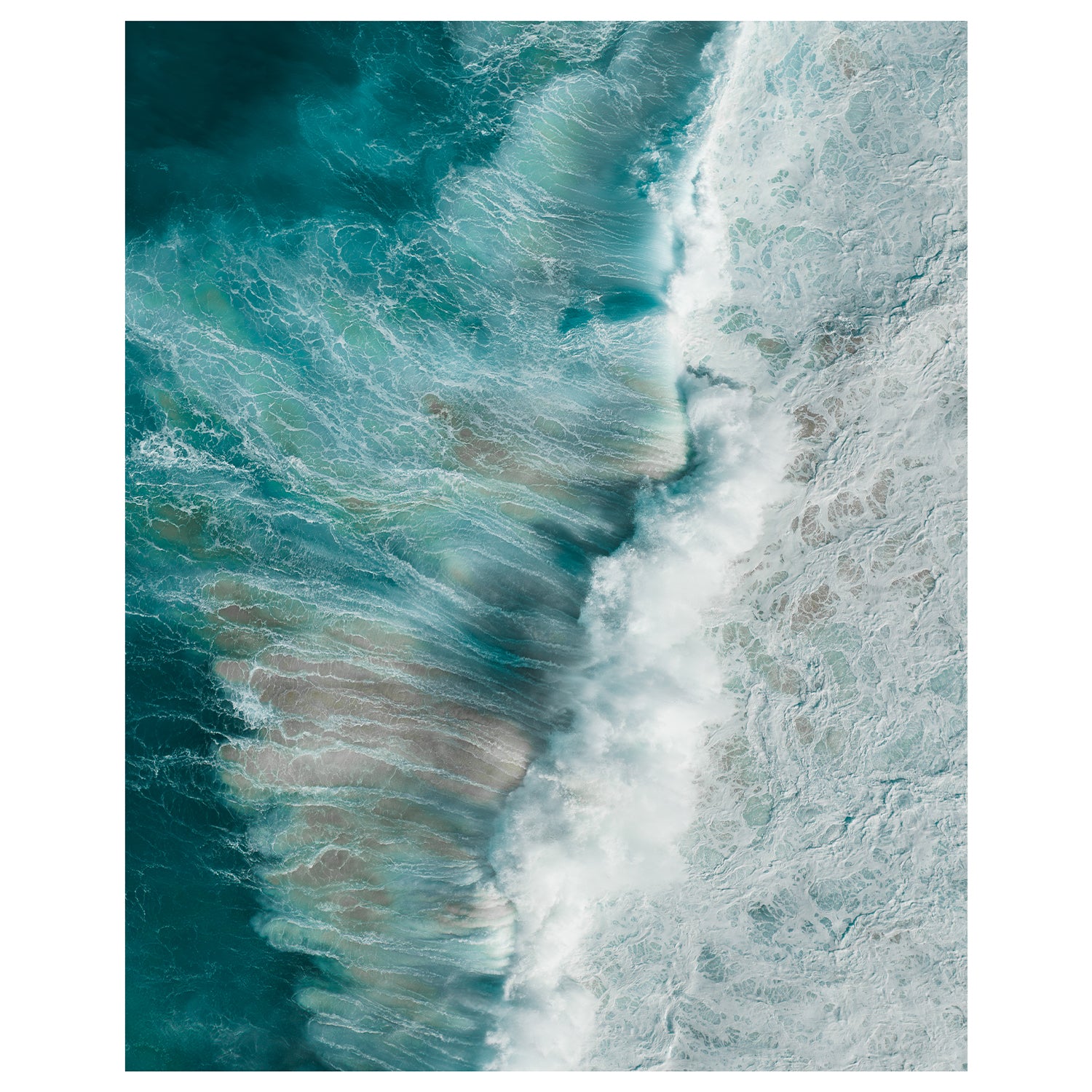 Tamarama Beach aerial seascape - unframed coastal photography wall art