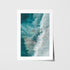 Tamarama Beach aerial seascape in white frame - coastal surf photography wall art