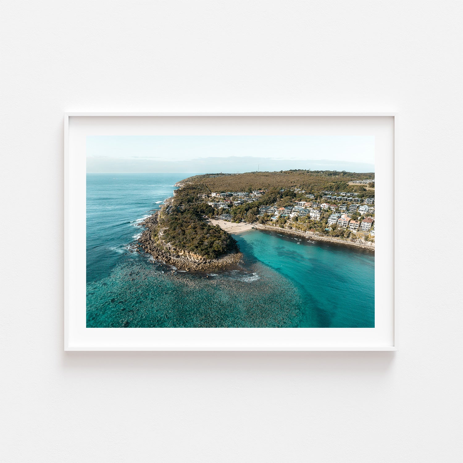 Taste of Paradise tropical seascape in white frame - coastal photography wall art