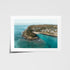 Tropical paradise coastal scene in white frame - beach landscape wall art for coastal