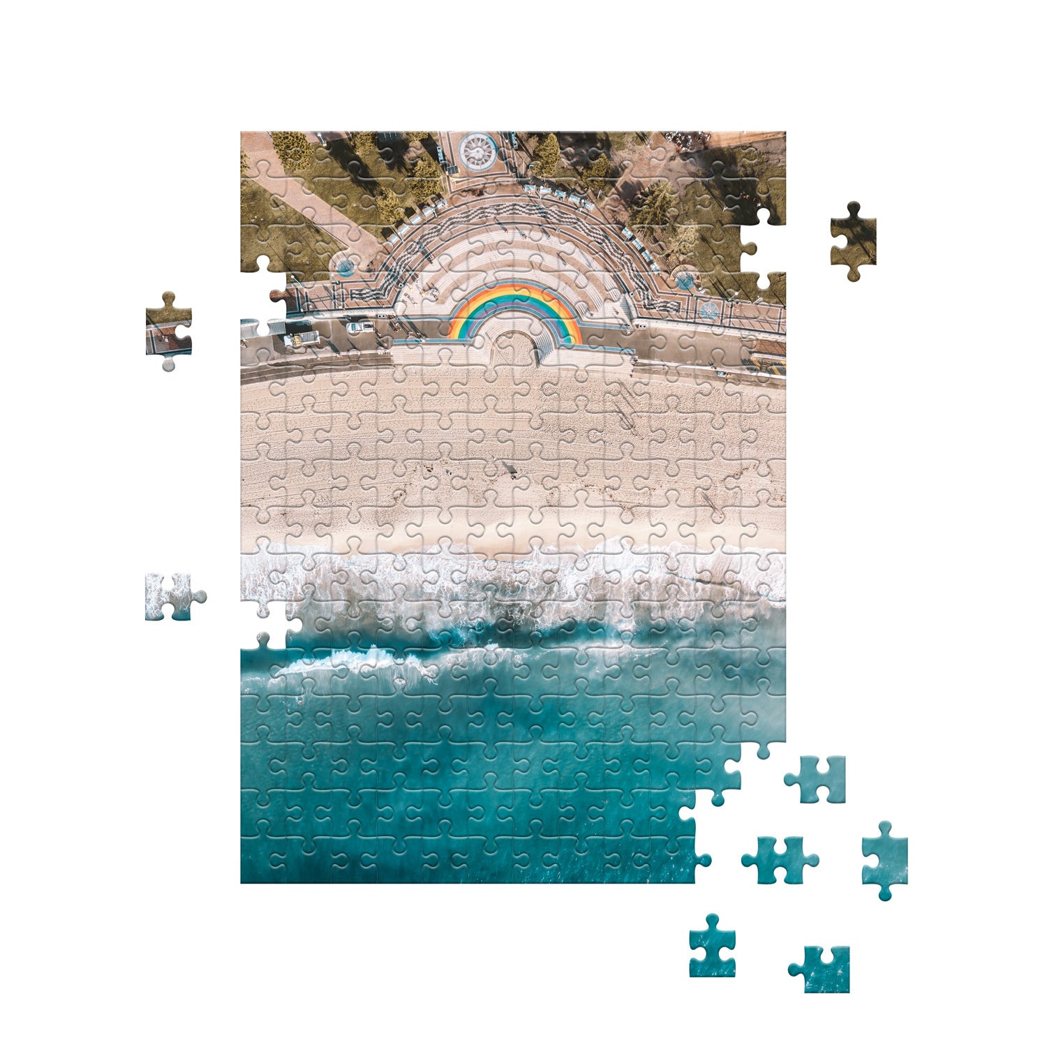 Coogee Beach Promenade aerial view - 1000 piece coastal puzzle wall art