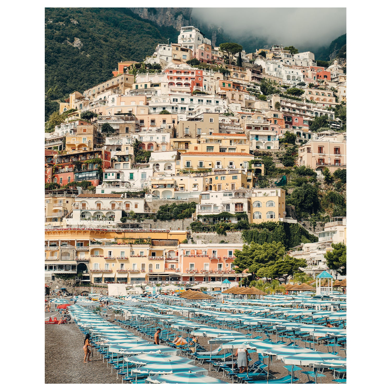 Towering Positano Art Print - Through Our Lens