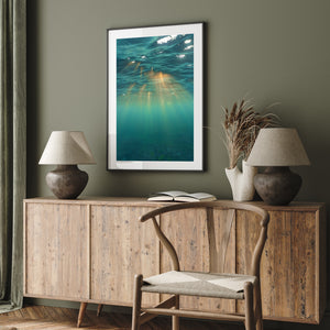 Underwater Rays Art Print
