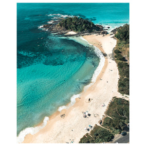 Vacay Mode tropical beach vibes - coastal typography art print for modern beach homes