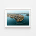 Balmain East coastal seascape in white frame - Sydney Harbour landscape wall art