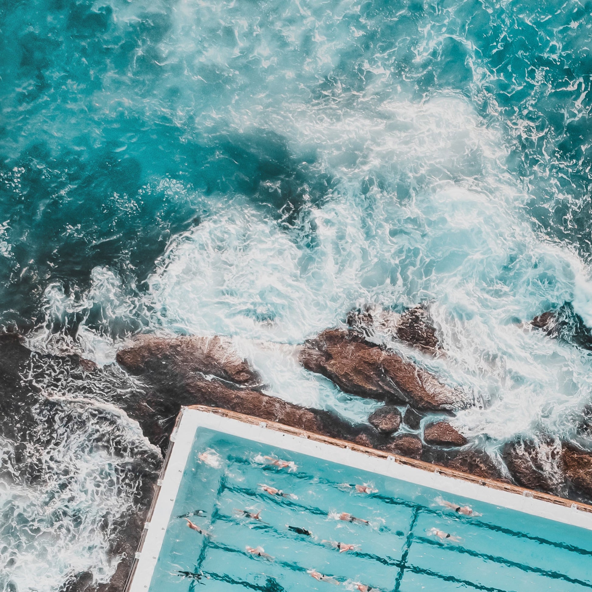 Icebergs Blues Art Print