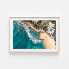 Avoca Beach Rockpool Art Print-Print-Through Our Lens-Oak Frame-Small-Landscape-Through Our Lens